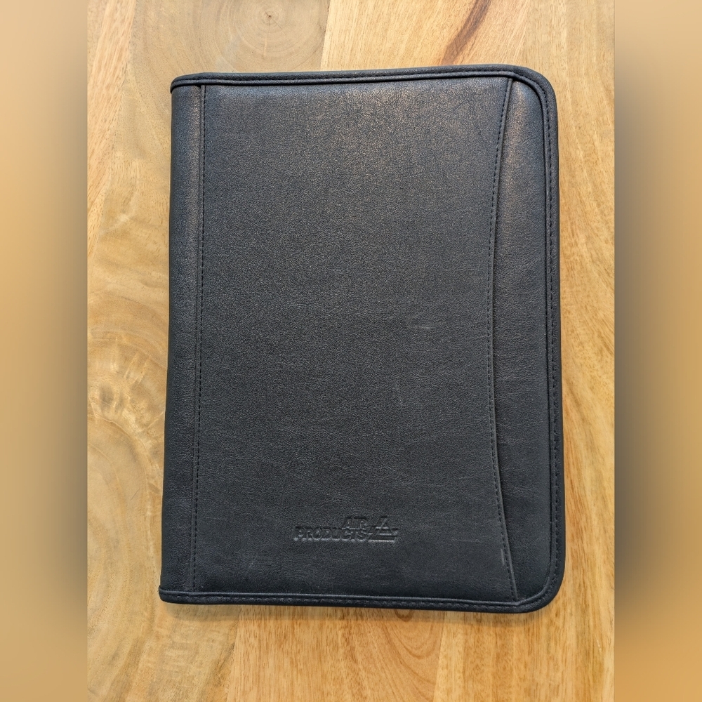 Black Faux Leather A4 Size Padfolio Executive Notebook